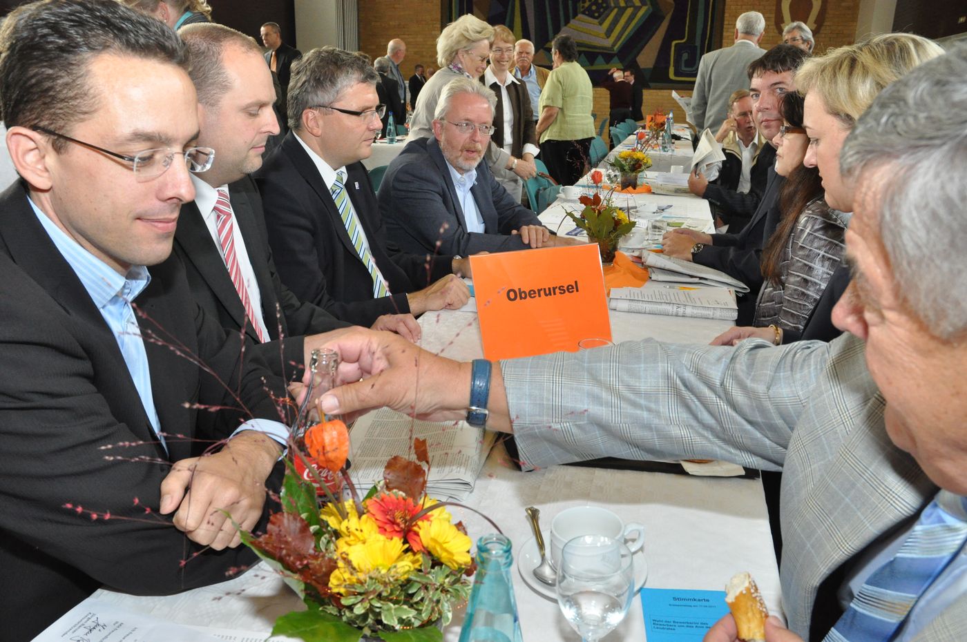 Jens Uhlig im Gespräch beim CDU-Parteitag